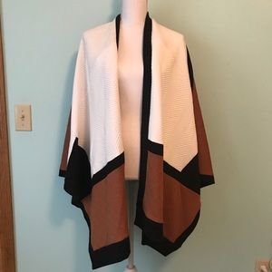 WOMENS FALL CAPE PONCHO CARDIGAN SWEATER XS/S